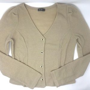 Beige Cable/Knitted Blazer